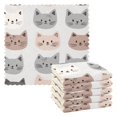 thumbnail image 1 of Yayeee 6 Pack Kitchen Dishcloths for Washing Dishes Soft Absorbent Microfiber Towels, Gray Cat Pattern, 1 of 9