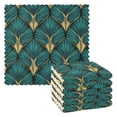 thumbnail image 1 of Yayeee 6 Pack Kitchen Dish Cloths Set for Washing Soft Drying Absorbent Microfiber Towels, Green Abstract Pattern, 1 of 9
