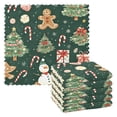 thumbnail image 1 of Yayeee 6 Pack Kitchen Dishcloths for Washing Dishes Soft Absorbent Microfiber Towels, Green Christmas Trees, 1 of 9