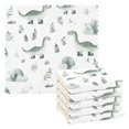 thumbnail image 1 of Yayeee 6 Pack Kitchen Dishcloths for Washing Dishes Soft Absorbent Microfiber Towels, Green Dinosaur Pattern, 1 of 9