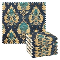 Yayeee 6 Pack Kitchen Dishcloths for Washing Dishes Soft Absorbent Microfiber Towels, Green Peacock Pattern