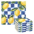 thumbnail image 1 of Yayeee 6 Pack Kitchen Dish Cloths Set for Washing Soft Drying Absorbent Microfiber Towels, Lemon Checkered, 1 of 9