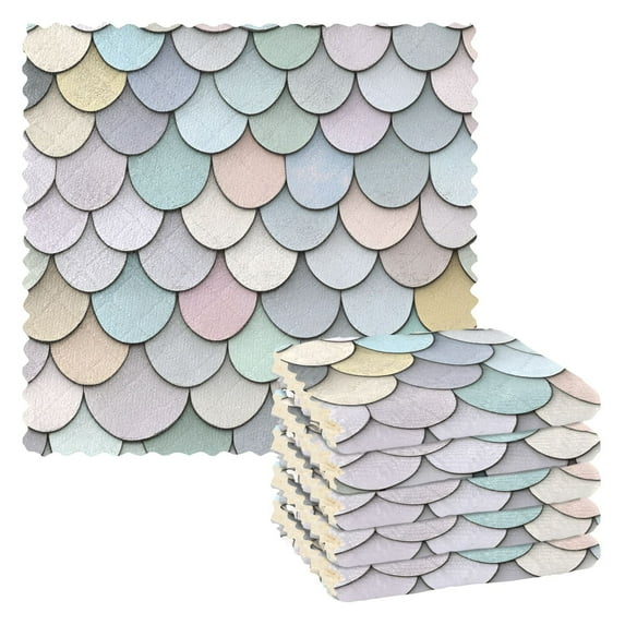 Yayeee 6 Pack Kitchen Dish Cloths Set for Washing Soft Drying Absorbent Microfiber Towels, Light Blue Shimmering Pattern