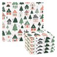 thumbnail image 1 of Yayeee 6 Pack Kitchen Dishcloths for Washing Dishes Soft Absorbent Microfiber Towels, Orange Christmas House, 1 of 9