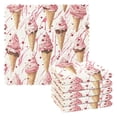 thumbnail image 1 of Yayeee 6 Pack Kitchen Dish Cloths Set for Washing Soft Drying Absorbent Microfiber Towels, Pink Ice Cream Pattern, 1 of 9