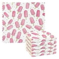 thumbnail image 1 of Yayeee 6 Pack Kitchen Dishcloths for Washing Dishes Soft Absorbent Microfiber Towels, Pink Popsicle Pattern, 1 of 9