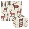 thumbnail image 1 of Yayeee 6 Pack Kitchen Dish Cloths Set for Washing Soft Drying Absorbent Microfiber Towels, Plaid Deer, 1 of 9