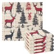 thumbnail image 1 of Yayeee 6 Pack Kitchen Dishcloths for Washing Dishes Soft Absorbent Microfiber Towels, Red Deer, 1 of 9