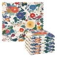 thumbnail image 1 of Yayeee 6 Pack Kitchen Dish Cloths Set for Washing Soft Drying Absorbent Microfiber Towels, Red Japanese Floral Pattern, 1 of 9