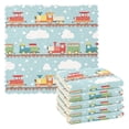 thumbnail image 1 of Yayeee 6 Pack Kitchen Dish Cloths Set for Washing Soft Drying Absorbent Microfiber Towels, Red Trains Pattern, 1 of 9
