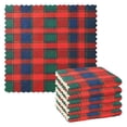 thumbnail image 1 of Yayeee 6 Pack Kitchen Dish Cloths Set for Washing Soft Drying Absorbent Microfiber Towels, Red and Blue Pattern, 1 of 9