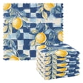 thumbnail image 1 of Yayeee 6 Pack Kitchen Dish Cloths Set for Washing Soft Drying Absorbent Microfiber Towels, Retro Plaid Lemon, 1 of 9
