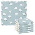 thumbnail image 1 of Yayeee 6 Pack Kitchen Dishcloths for Washing Dishes Soft Absorbent Microfiber Towels, Simple Sheep Pattern, 1 of 9