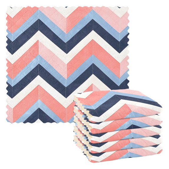 Yayeee 6 Pack Kitchen Dish Cloths Set for Washing Soft Drying Absorbent Microfiber Towels, White Geometric