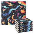thumbnail image 1 of Yayeee 6 Pack Kitchen Dishcloths for Washing Dishes Soft Absorbent Microfiber Towels, Zodiac Stars, 1 of 9