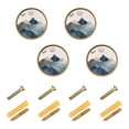 thumbnail image 1 of Yayeee 8 Pack Cabinet Knobs with Screws Round Zinc Drawer Pulls for Kitchen, Art Mountains, 1 of 9