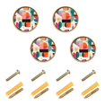 thumbnail image 1 of Yayeee 8 Pack Cabinet Knobs with Screws Round Zinc Drawer Pulls for Kitchen, Beige Abstract, 1 of 9