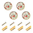 thumbnail image 1 of Yayeee 8 Pack Cabinet Knobs with Screws Round Zinc Drawer Pulls for Kitchen, Beige Apple Pattern, 1 of 9