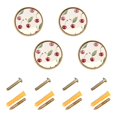 thumbnail image 1 of Yayeee 8 Pack Cabinet Knobs with Screws Round Zinc Drawer Pulls for Kitchen, Beige Cherry, 1 of 9