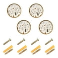 thumbnail image 1 of Yayeee 8 Pack Cabinet Knobs with Screws Round Zinc Drawer Pulls for Kitchen, Beige Christmas Forest, 1 of 9