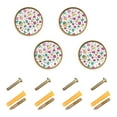 thumbnail image 1 of Yayeee 8 Pack Cabinet Knobs with Screws Round Zinc Drawer Pulls for Kitchen, Beige Retro Pattern, 1 of 9