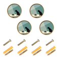 thumbnail image 1 of Yayeee 8 Pack Cabinet Knobs with Screws Round Zinc Drawer Pulls for Kitchen, Black Cat, 1 of 9