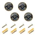thumbnail image 1 of Yayeee 8 Pack Cabinet Knobs with Screws Round Zinc Drawer Pulls for Kitchen, Blue Art Pattern, 1 of 9