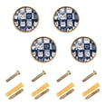 thumbnail image 1 of Yayeee 8 Pack Cabinet Knobs with Screws Round Zinc Drawer Pulls for Kitchen, Blue Cats and Hearts, 1 of 9