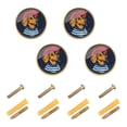 thumbnail image 1 of Yayeee 8 Pack Cabinet Knobs with Screws Round Zinc Drawer Pulls for Kitchen, Blue Dog Artist, 1 of 9
