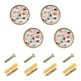 thumbnail image 1 of Yayeee 8 Pack Cabinet Knobs with Screws Round Zinc Drawer Pulls for Kitchen, Cartoon Gray Houses, 1 of 9