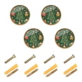 thumbnail image 1 of Yayeee 8 Pack Cabinet Knobs with Screws Round Zinc Drawer Pulls for Kitchen, Christmas Tree, 1 of 9