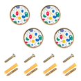 thumbnail image 1 of Yayeee 8 Pack Cabinet Knobs with Screws Round Zinc Drawer Pulls for Kitchen, Colorful Round, 1 of 9