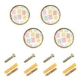thumbnail image 1 of Yayeee 8 Pack Cabinet Knobs with Screws Round Zinc Drawer Pulls for Kitchen, Cute Gummy Bears Pattern, 1 of 9