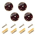 thumbnail image 1 of Yayeee 8 Pack Cabinet Knobs with Screws Round Zinc Drawer Pulls for Kitchen, Embroidery Hearts Pattern, 1 of 9