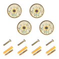 thumbnail image 1 of Yayeee 8 Pack Cabinet Knobs with Screws Round Zinc Drawer Pulls for Kitchen, Floral Birds Pattern, 1 of 9