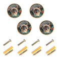 thumbnail image 1 of Yayeee 8 Pack Cabinet Knobs with Screws Round Zinc Drawer Pulls for Kitchen, Flowers and Cat, 1 of 9
