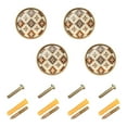 thumbnail image 1 of Yayeee 8 Pack Cabinet Knobs with Screws Round Zinc Drawer Pulls for Kitchen, Geometric Designs, 1 of 9
