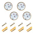 thumbnail image 1 of Yayeee 8 Pack Cabinet Knobs with Screws Round Zinc Drawer Pulls for Kitchen, Hockey Action Zone, 1 of 9