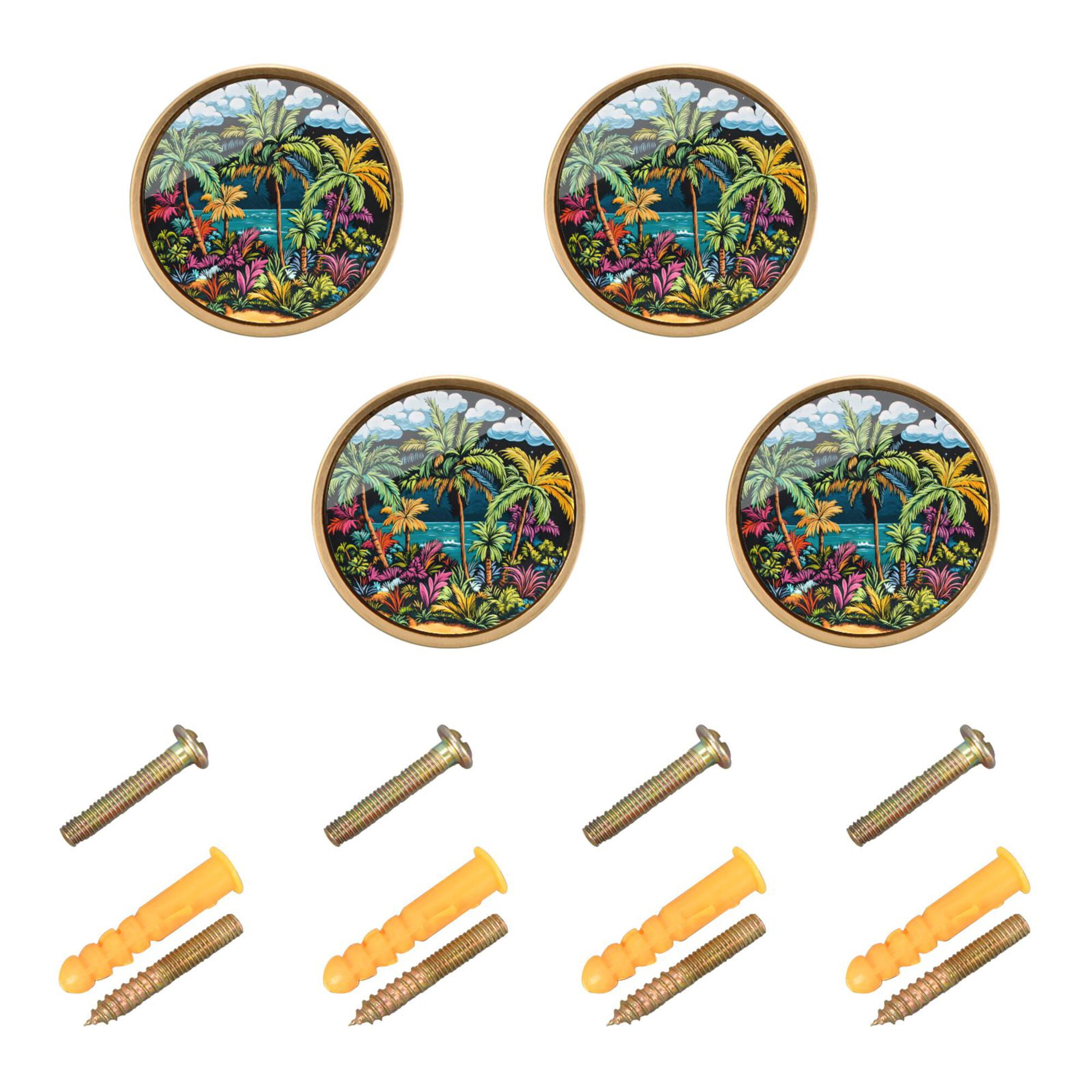 Yayeee 8 Pack Cabinet Knobs with Screws Round Zinc Drawer Pulls for ...