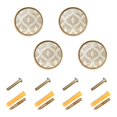 thumbnail image 1 of Yayeee 8 Pack Cabinet Knobs with Screws Round Zinc Drawer Pulls for Kitchen, Light Brown Pattern, 1 of 9