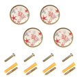 thumbnail image 1 of Yayeee 8 Pack Cabinet Knobs with Screws Round Zinc Drawer Pulls for Kitchen, Light Red Starfish, 1 of 9