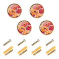 thumbnail image 1 of Yayeee 8 Pack Cabinet Knobs with Screws Round Zinc Drawer Pulls for Kitchen, Orange Hand Drawn Floral, 1 of 9