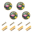 thumbnail image 1 of Yayeee 8 Pack Cabinet Knobs with Screws Round Zinc Drawer Pulls for Kitchen, Pink Flamingo Pattern, 1 of 9