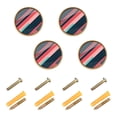 thumbnail image 1 of Yayeee 8 Pack Cabinet Knobs with Screws Round Zinc Drawer Pulls for Kitchen, Pink Geometric, 1 of 9