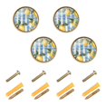 thumbnail image 1 of Yayeee 8 Pack Cabinet Knobs with Screws Round Zinc Drawer Pulls for Kitchen, Retro Lemon Leaves, 1 of 9