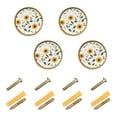 thumbnail image 1 of Yayeee 8 Pack Cabinet Knobs with Screws Round Zinc Drawer Pulls for Kitchen, Sunflower Pattern, 1 of 9