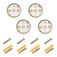 thumbnail image 1 of Yayeee 8 Pack Cabinet Knobs with Screws Round Zinc Drawer Pulls for Kitchen, Toasts Pattern, 1 of 9
