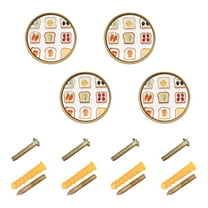 Yayeee 8 Pack Cabinet Knobs with Screws Round Zinc Drawer Pulls for Kitchen, Various Toasts