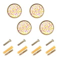 thumbnail image 1 of Yayeee 8 Pack Cabinet Knobs with Screws Round Zinc Drawer Pulls for Kitchen, White Stars Pattern, 1 of 9