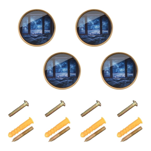Yayeee 8 Pack Cabinet Knobs with Screws Round Zinc Drawer Pulls for Kitchen, Window Space